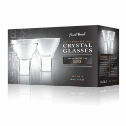 Final Touch Tabletop & Bar Sake Lead-Free Crystal Glasses - Set Of 2