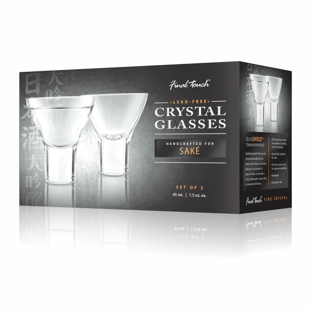 Best deal π Final Touch Tabletop & Bar Sake Lead-Free Crystal Glasses - Set Of 2 π 4 Final Touch Tabletop & Bar Sake Lead-Free Crystal Glasses - Set Of 2