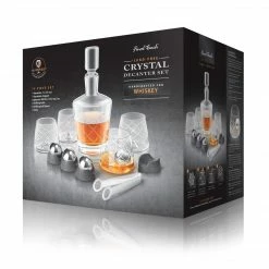 Final Touch 15 Piece Lead-Free Crystal Whiskey Decanter Set
