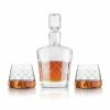 Final Touch Tabletop & Bar 4 Piece Lead-Free Crystal Whiskey Decanter Set