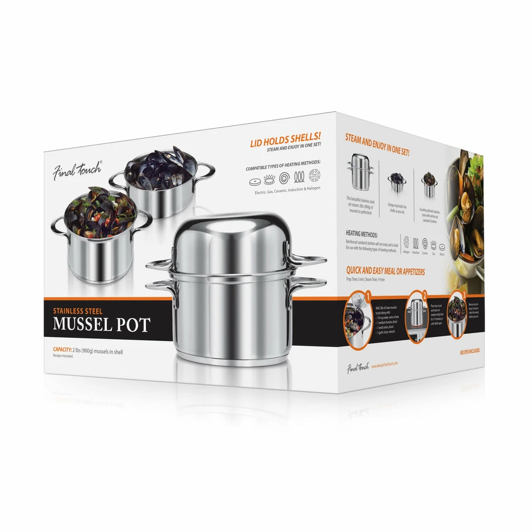 Best reviews of ๐งจ Final Touch Stainless Steel Mussel Pot Chefs Tools ๐ฅ 6 Final Touch Stainless Steel Mussel Pot Chefs Tools