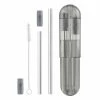 Final Touch GoSip Stainless Steel Reusable Straws - Translucent Grey