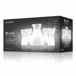 Final Touch 5 Piece Frosted Sake Decanter Set Tabletop & Bar