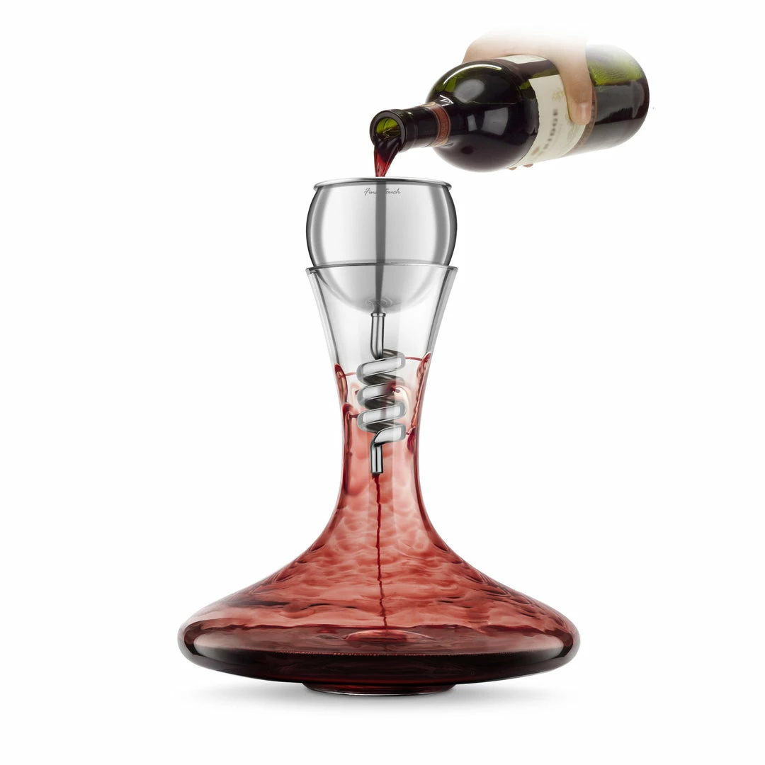 Discount ๐ Final Touch Twister Stainless Steel Aerator & Decanter Set Tabletop & Bar ๐ 3 Final Touch Twister Stainless Steel Aerator & Decanter Set Tabletop & Bar