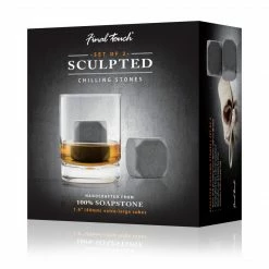 Final Touch Sculpted Chilling Stones - Set Of 2 Tabletop & Bar