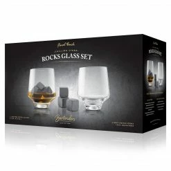 Final Touch Chilling Stone Rocks Glass Set - 8 Piece Set Tabletop & Bar